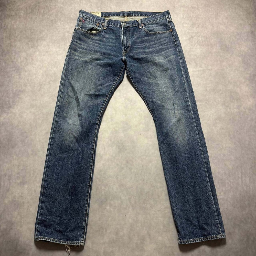 Men's Blue Straight-Leg Jeans - Classic Denim